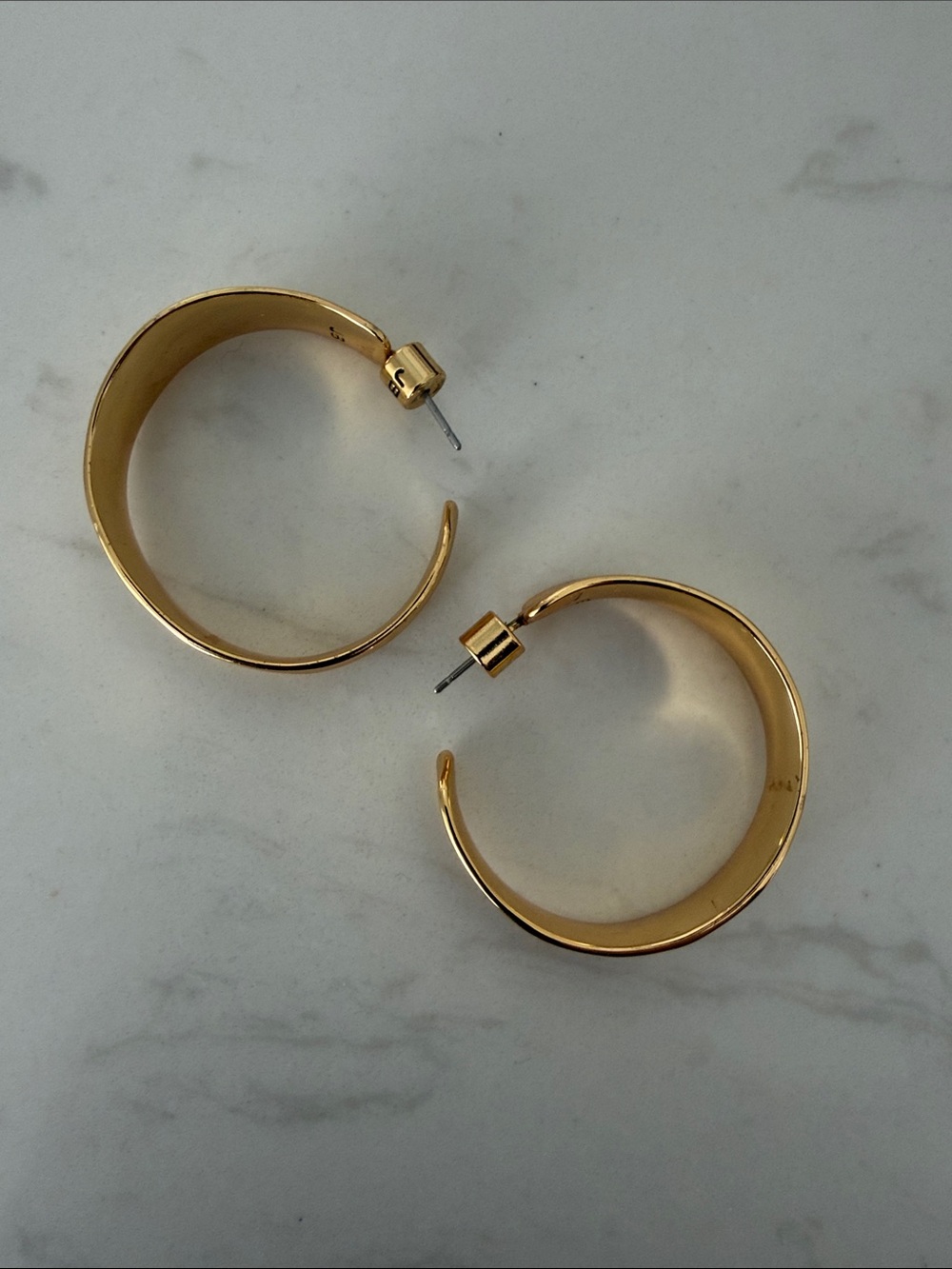 Jenny Bird Shiny Gold Open Hoop Earrings